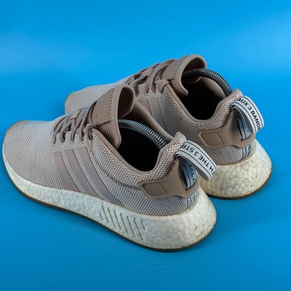 Adidas NMD R2 Womens Size 9 Tan Beige Navy Casual Running Sneakers Athleisure - Picture 8 of 13